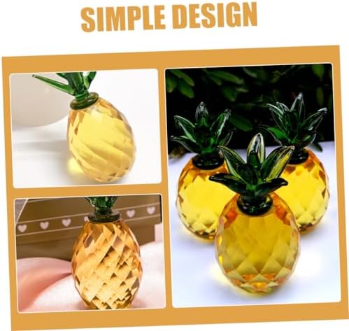 Ciieeo Crystal Pineapple Decor Statue Ornament