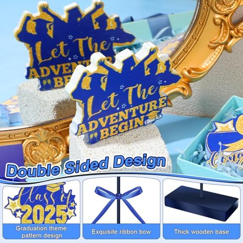 Yousoontic 6 Pcs Graduation Wooden Signs Decor Centerpieces