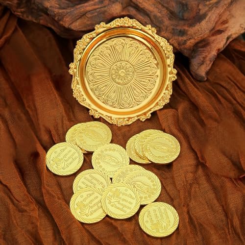 Catholic Wedding Arras Set with Gold Coins and Decorative Tray