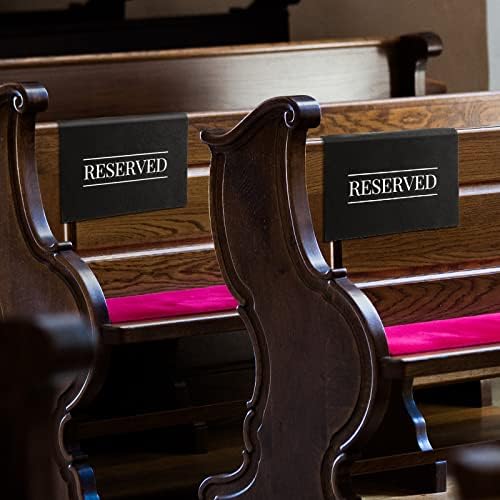Buryeah 24 Piece Reserved Chair Signs Set Black White