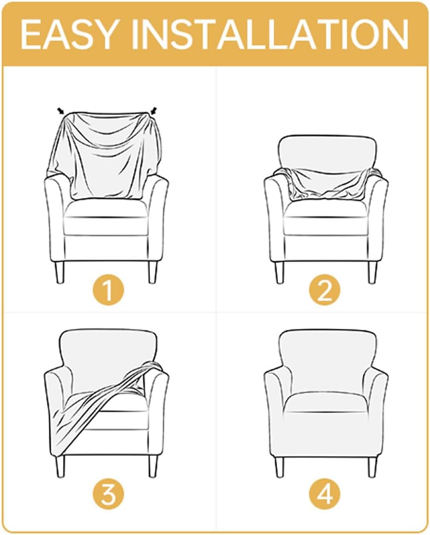 Stretch Chair Covers with Arms for Living Room and Kids