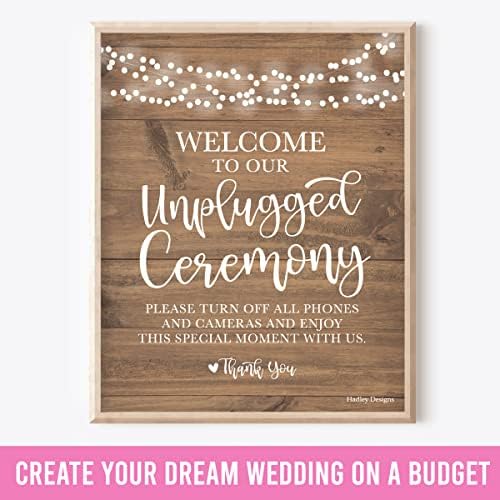 Hadley Designs 9 Rustic Wedding Signs Set