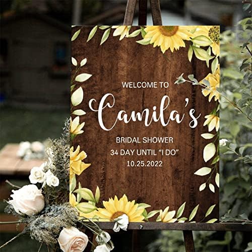 Customizable Rustic Wood Wedding Welcome Sign 1