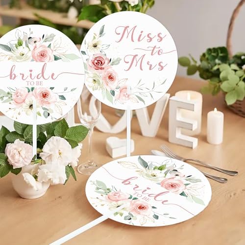 50PCS Pink Flower Handheld Wedding Fans
