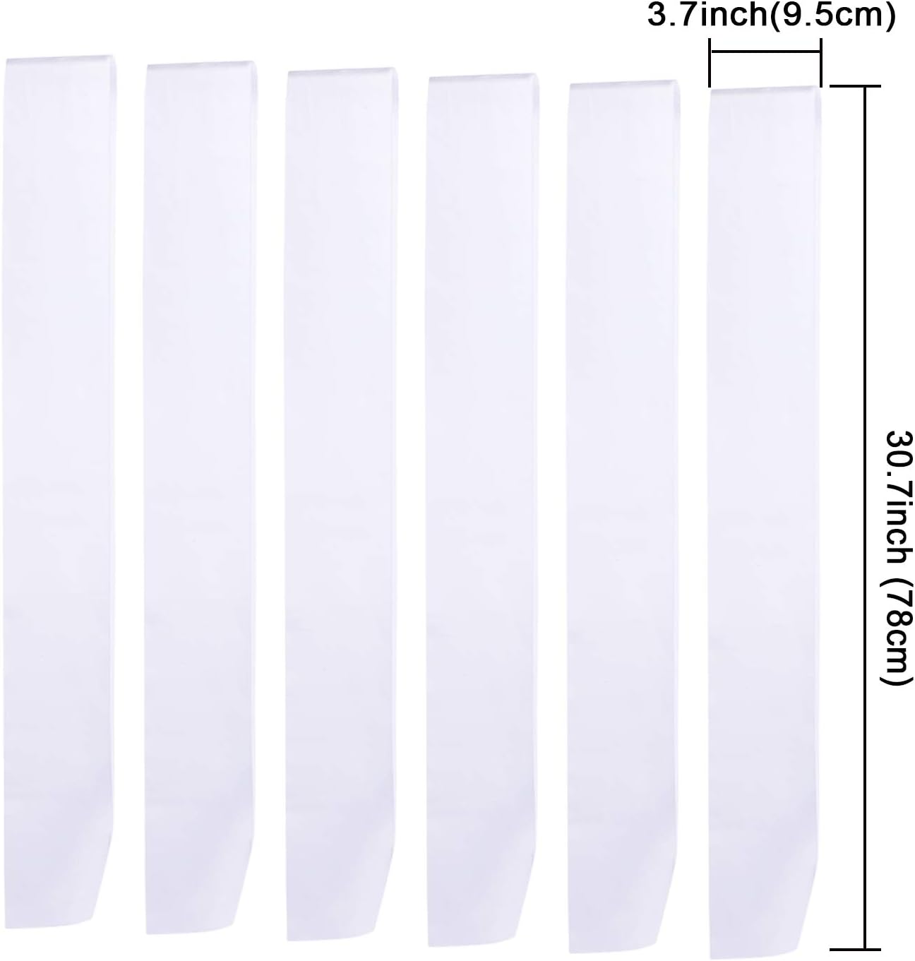 12 Piece Satin Sashes for Prom Wedding Party Accessories