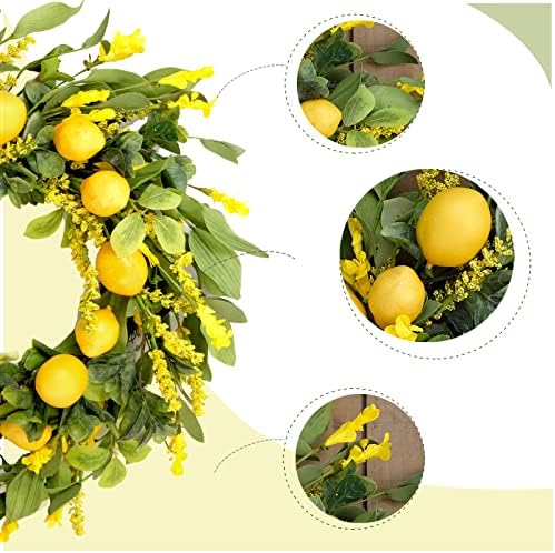 TEMPUS 20 Inch Artificial Lemon Wreath