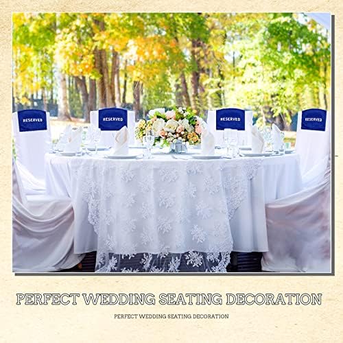 Tudomro Reserved Pew Signs Blue White 8 Pieces