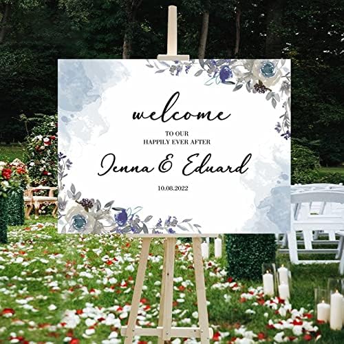 Alioyoit Custom Wedding Welcome Sign 12x16 Inch 1