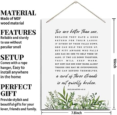 Inspirational Wall Decor Sign with Scripture Quote