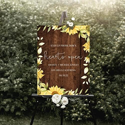 Alioyoit Wedding Welcome Sign Brown Wood 12x16 Inch