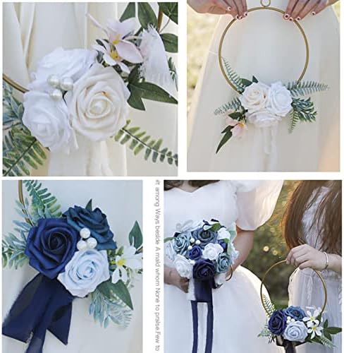 Red Wedding Floral Hoop Wreath for Bridesmaids