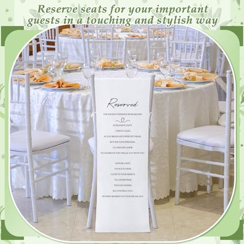 Loving Memory Wedding Chair Sign for Reserved Seats