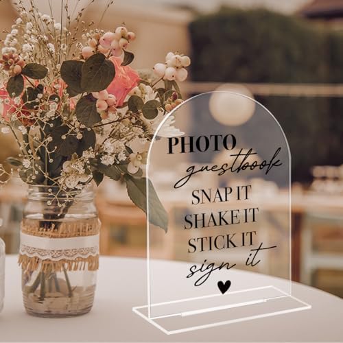 Acrylic Wedding Arch Sign 7x5 Inches Decor