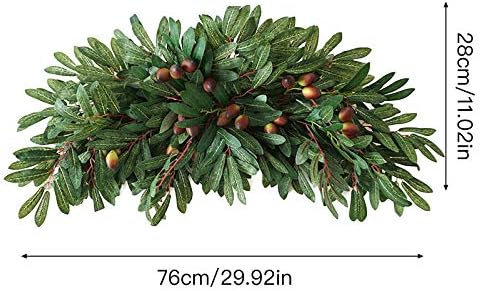 307in Artificial Olive Flower Swag Decorative Arch Wreath