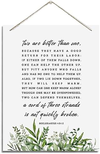Inspirational Wall Decor Sign with Scripture Quote