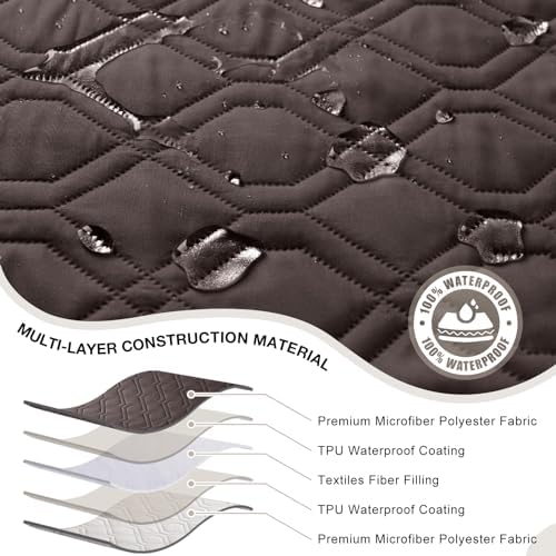 VANSOFY 5 Piece L Shape Sectional Couch Cover Set