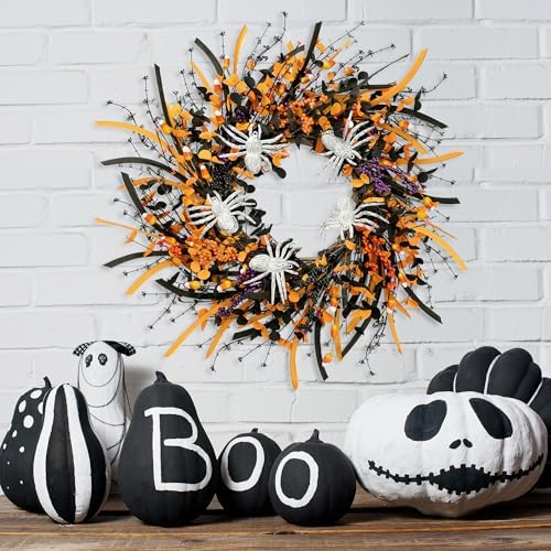 Sggvecsy Halloween Wreath 23 Inch Decor