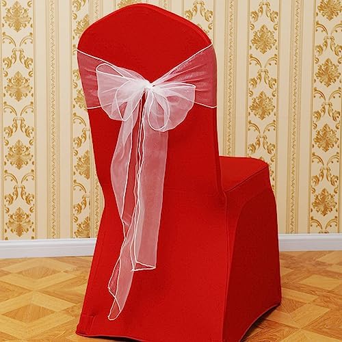 Tosnail 30 Pack White Organza Chair Sashes
