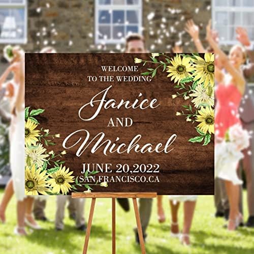 Alioyoit Customizable Wedding Welcome Sign