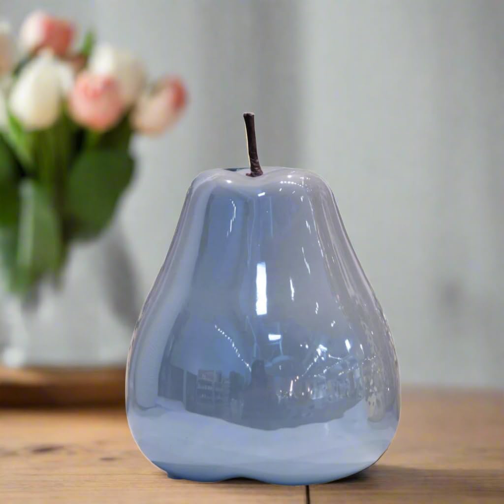 Urban Trends Ceramic Pear Figurine Blue
