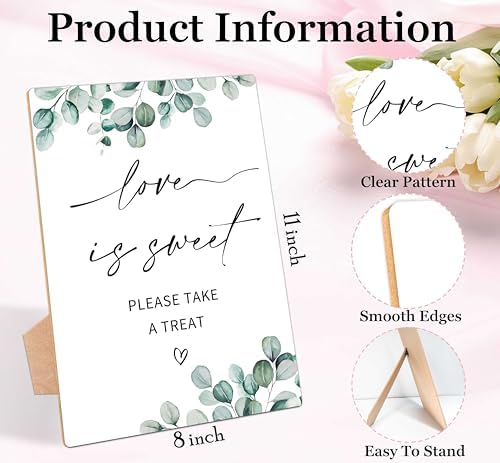 Love is Sweet Wedding Sign with Stand
