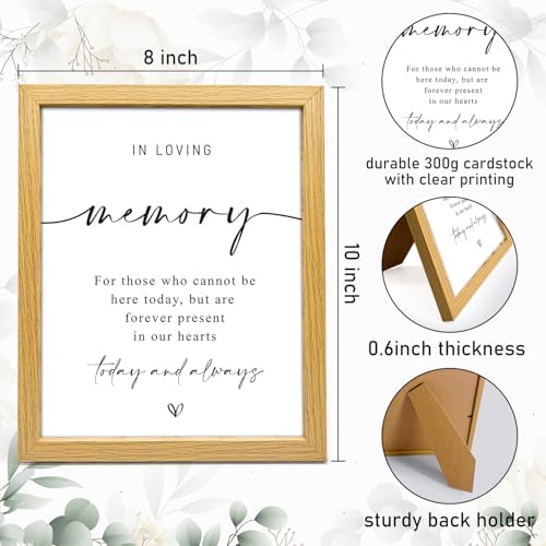 Wedding Memorial Sign with Wood Frame 8x10 Inch 1