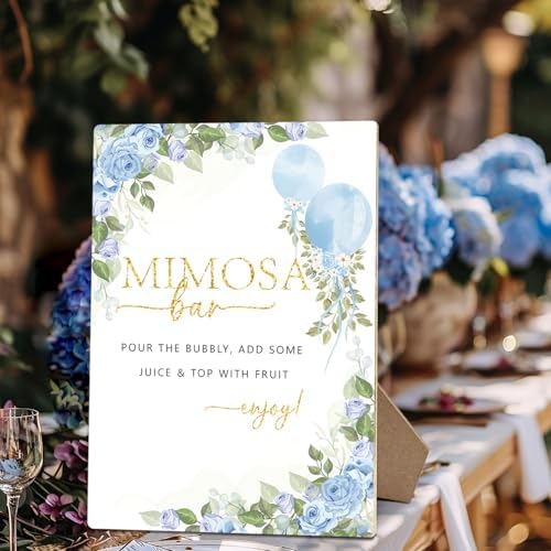 Mimosa Bar Sign Wedding Reception with Stand