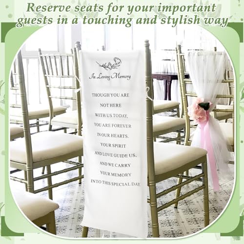 Loving Memory Wedding Chair Sign Banner - Reserved Seat for Someone Special
