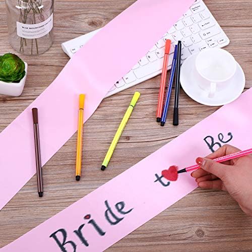 12 Piece Blank Satin Sashes for Graduation and Parties Pink