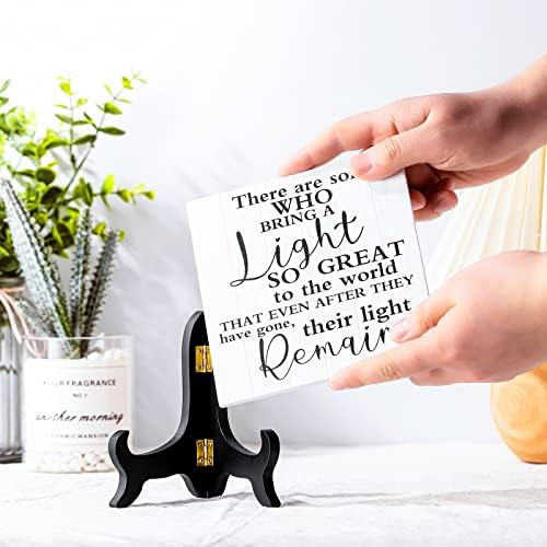 Sympathy Wooden Stand Decor for Grief and Remembrance