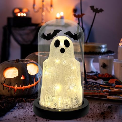 DAZONGE Halloween Decorations Indoor Glass Dome Cloche