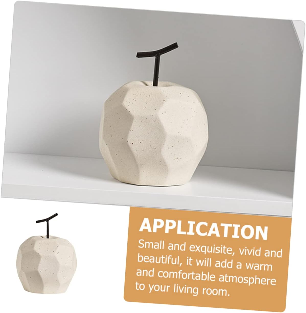 Ceramic Fruit Decorations with Geometric Design