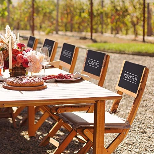 Buryeah Reserved Signs 12pcs Black White Wedding Party Church Pew Seating Placeholders