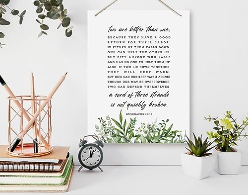 Inspirational Wall Decor Sign with Scripture Quote