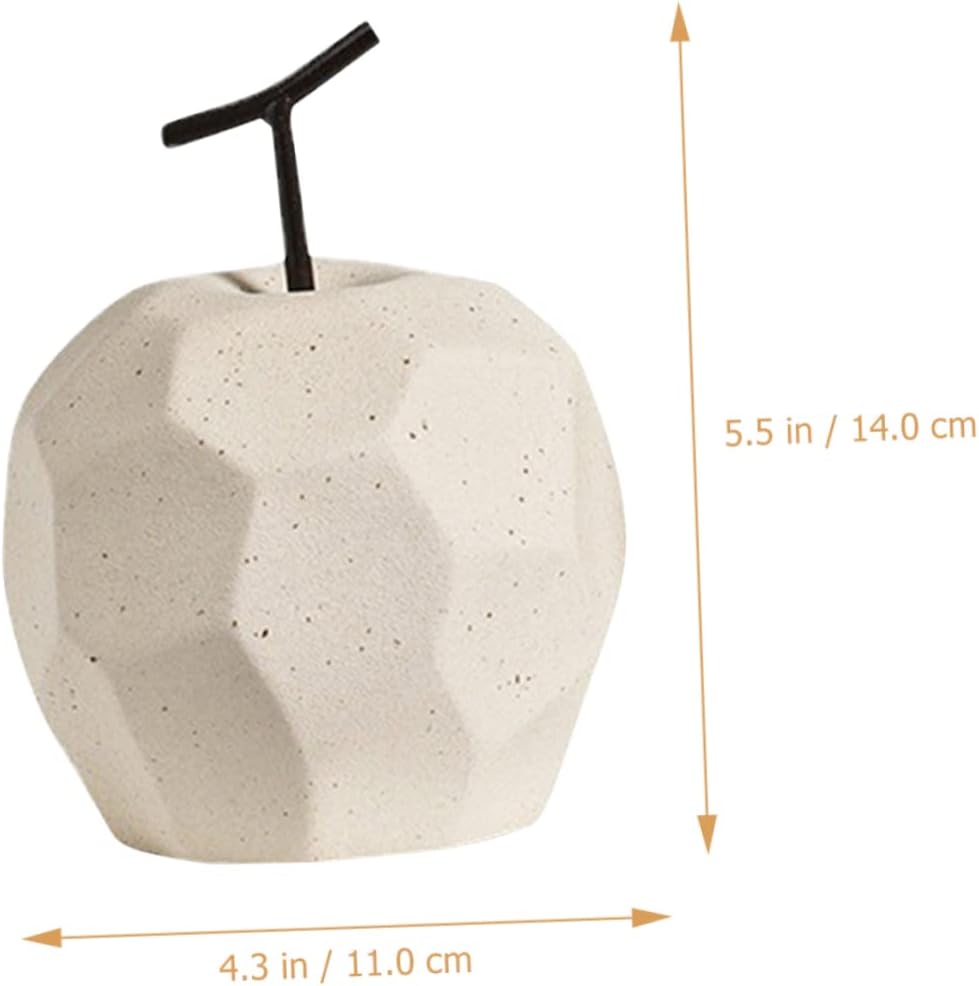Ceramic Fruit Decorations with Geometric Design