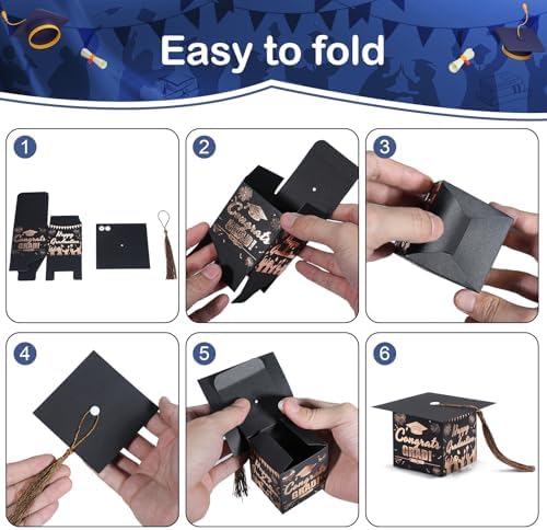 COTOPHER 36 Pack Mini Graduation Cap Gift Boxes
