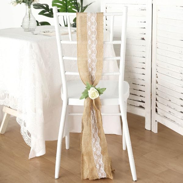 5x108 Tablecloth with Lace Chair Sash