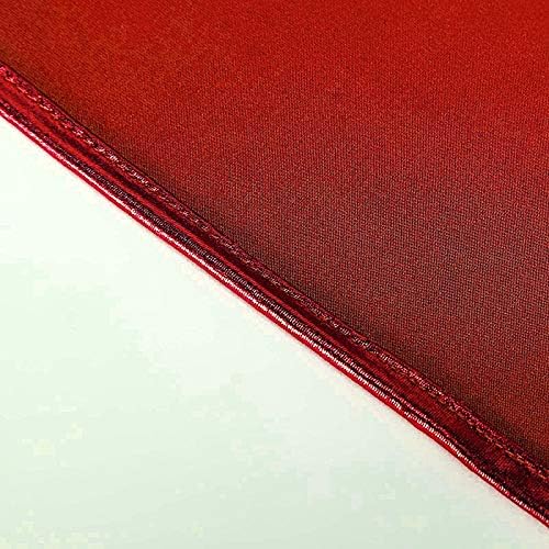 Balsa Circle 10 pcs Red Metallic Spandex Chair Sashes with Silver Buckles