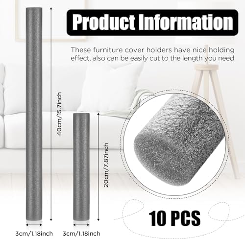 LEIFIDE 10Pcs Foam Tuck Grips for Sofa Slipcovers