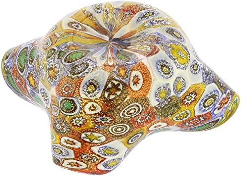 Glass Of Venice Murano Glass Golden Quilt Decorative Bowl