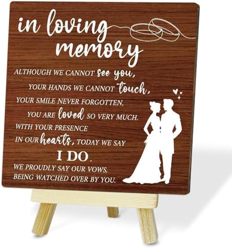 In Loving Memory Wedding Sign with Stand