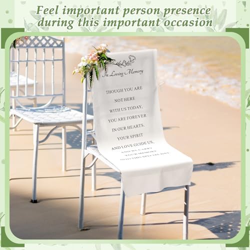 Loving Memory Wedding Chair Sign Banner - Reserved Seat for Someone Special