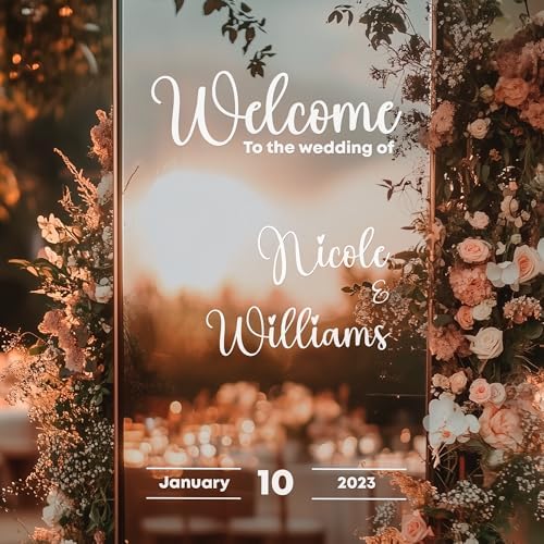 EGD Custom Wedding Mirror Welcome Sign