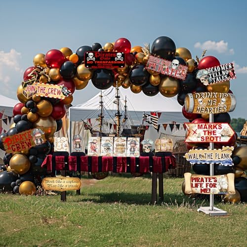 20-Piece Pirate Party Directional Signs Set