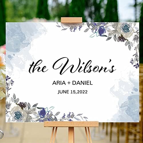 Alioyoit Custom Wedding Welcome Sign 12x16 Inch