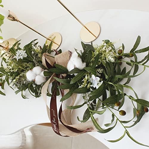 Belupai 27in Artificial Olive Leaves Swag with Ribbon