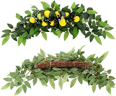 Artificial Lemon Swag Wreath 30 Inch Decor