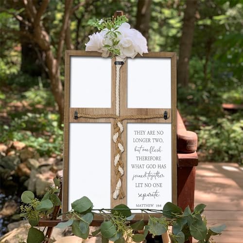 Matthew 196 Wedding Unity Sign Wood Frame