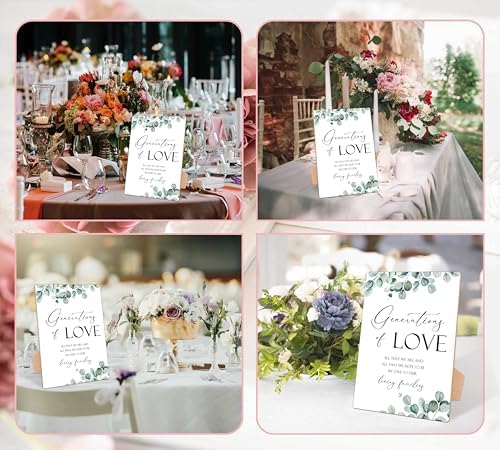 Generations Of Love Sign Wooden Wedding Decor with Stand