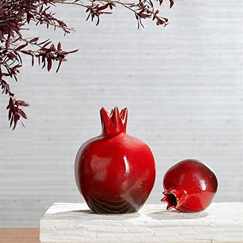 Tomyeus Artificial Pomegranate Statue Desk Decor